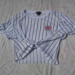 Forever 21 Striped Crop Top